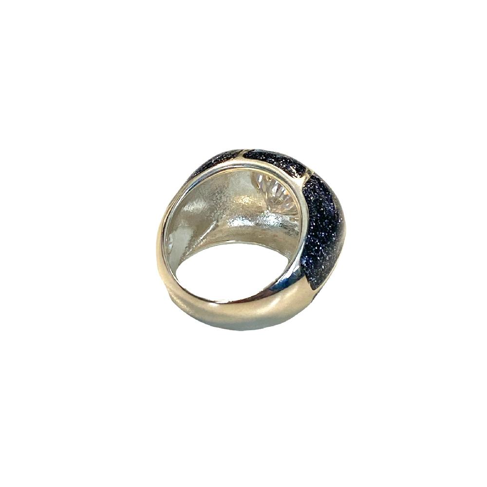 D'AMICO Anello Stella Glitter Blue Navy