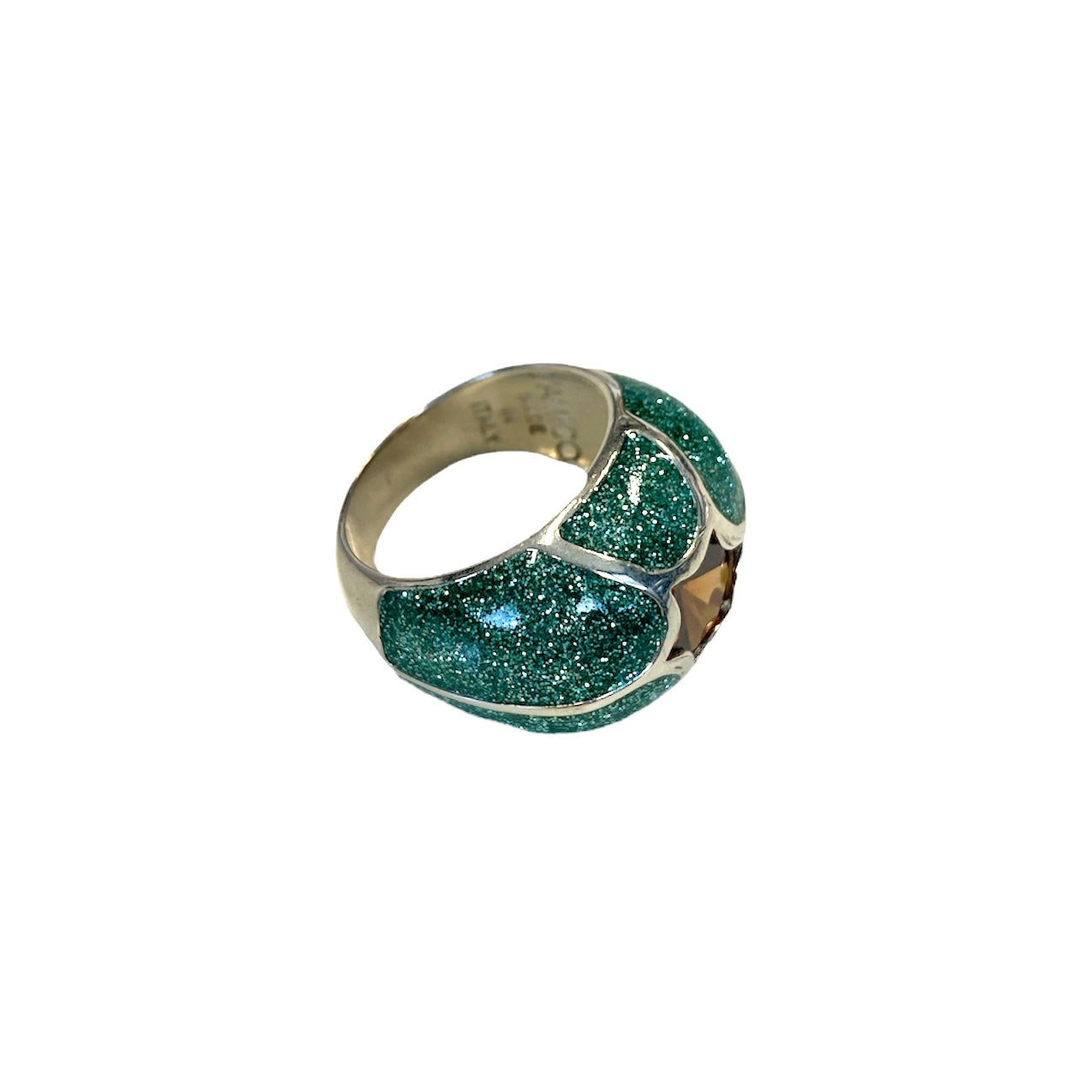 D'AMICO Anello Stella Glitter Green