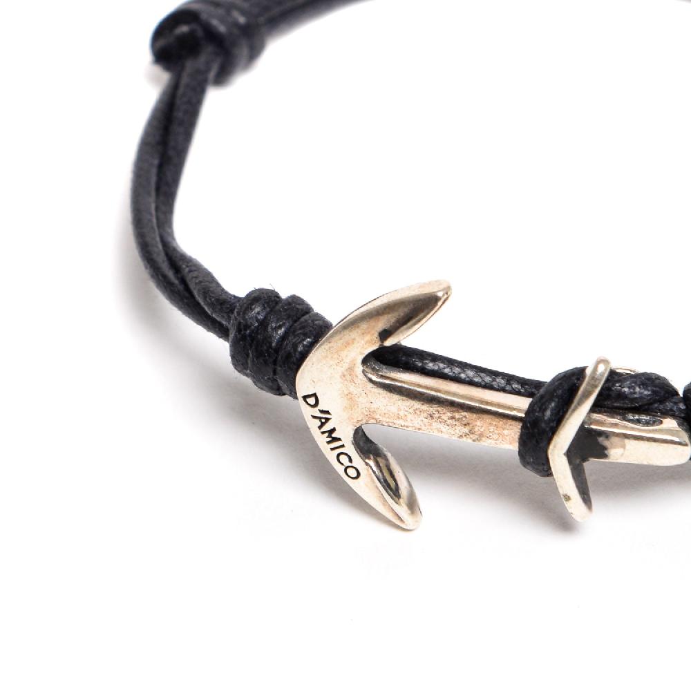 D'AMICO Bracciale Ancora Cordone Cerato