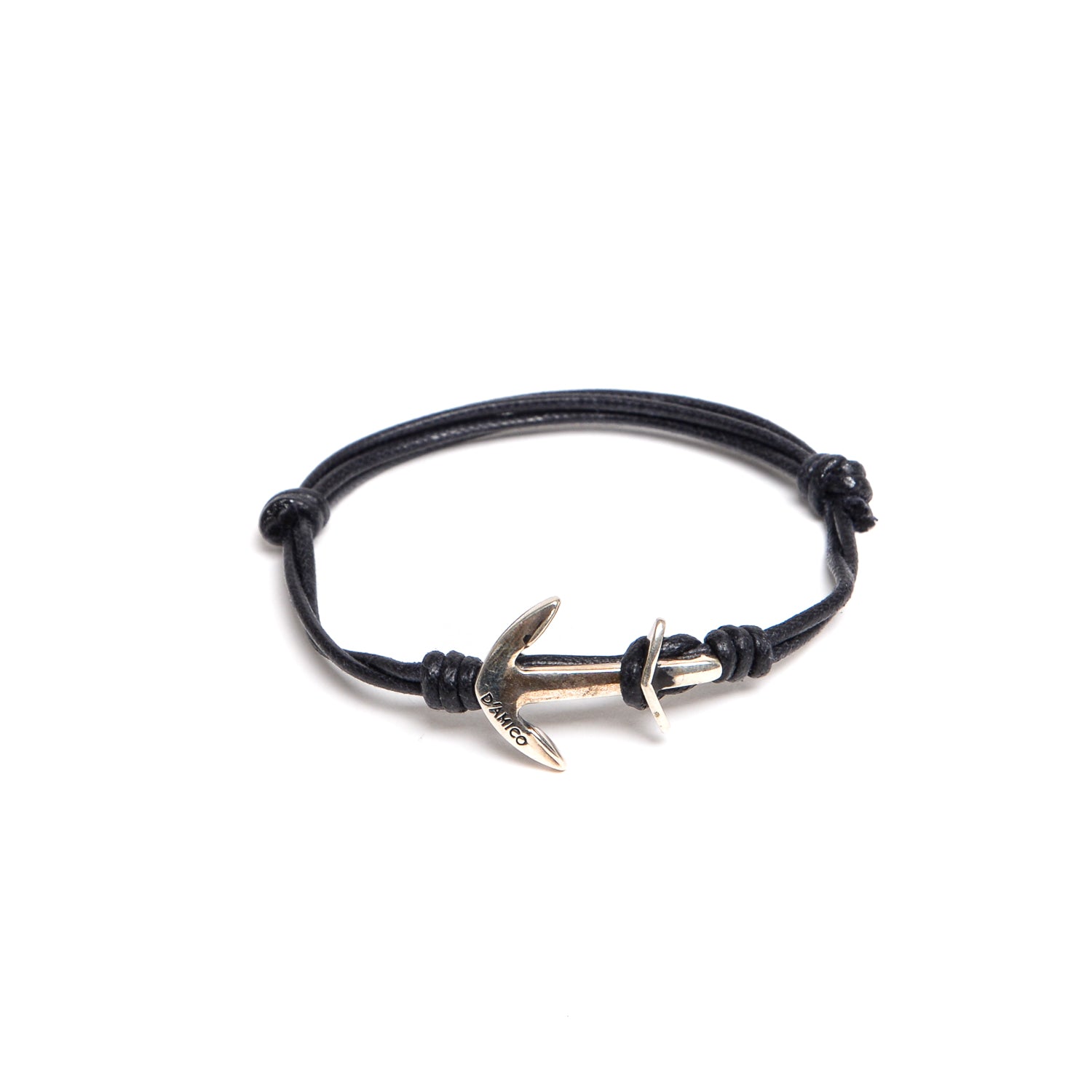 D'AMICO Bracciale Ancora Cordone Cerato