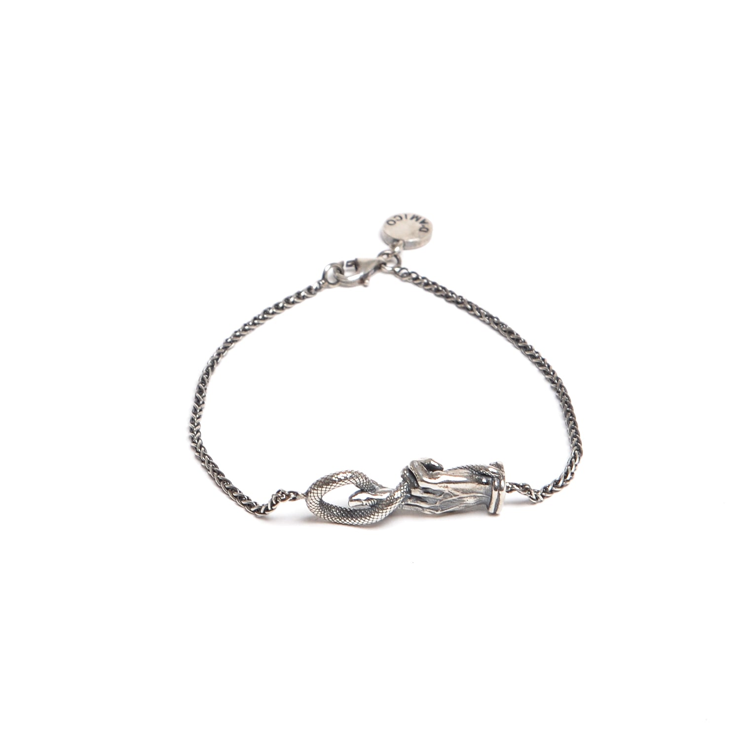 D'AMICO Bracciale Catenina Con "Good Luck" Argento