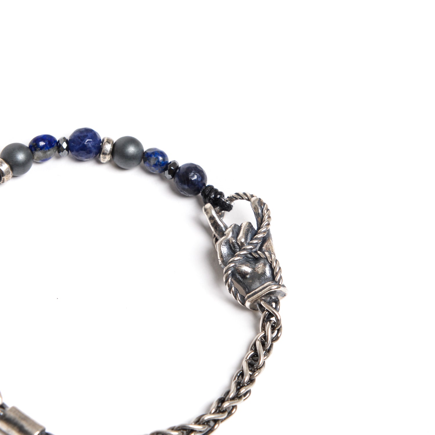 D'AMICO Bracciale Catenina Fusion Blu E "Horn"