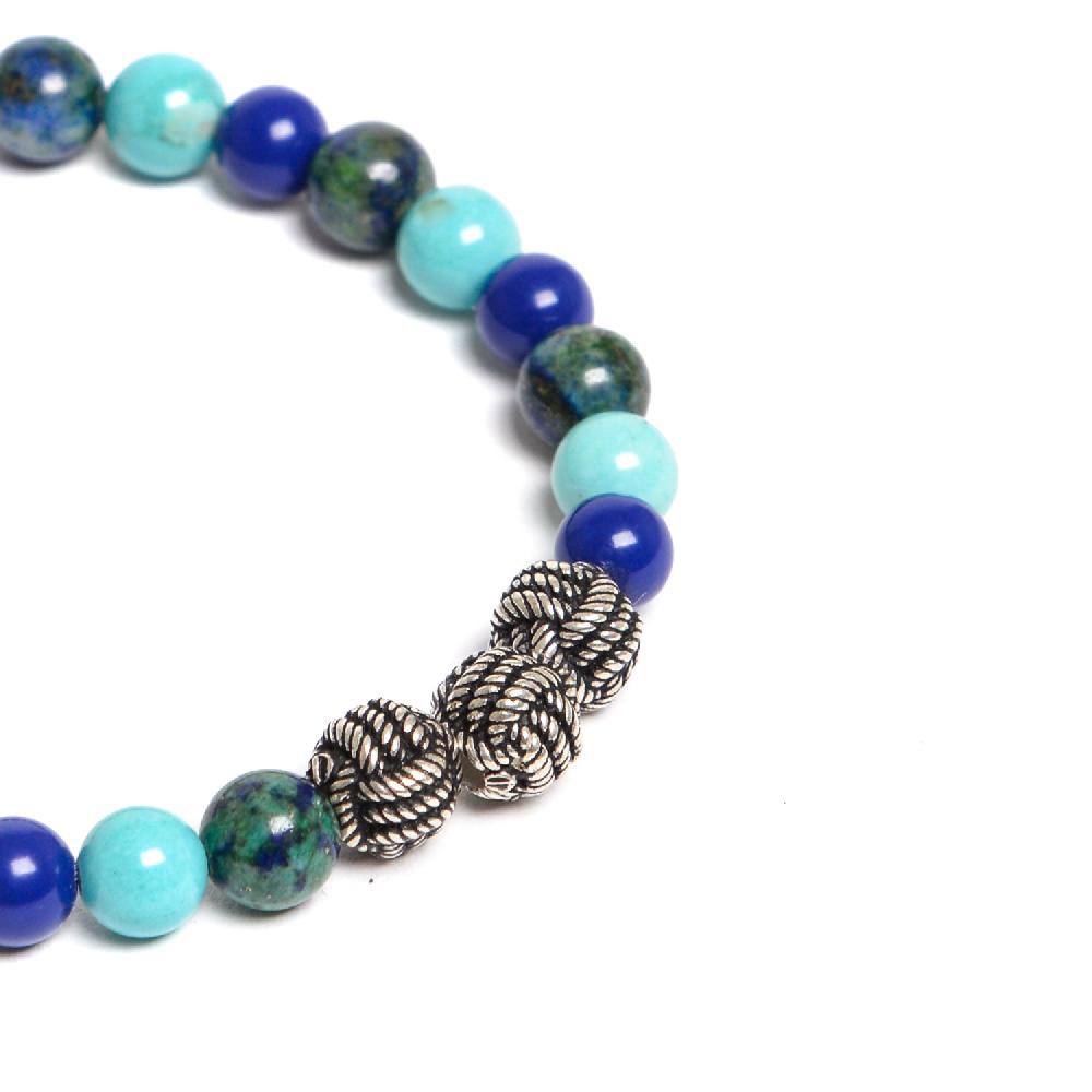 D'AMICO Bracciale Catenina Lapis + Palline Nodo