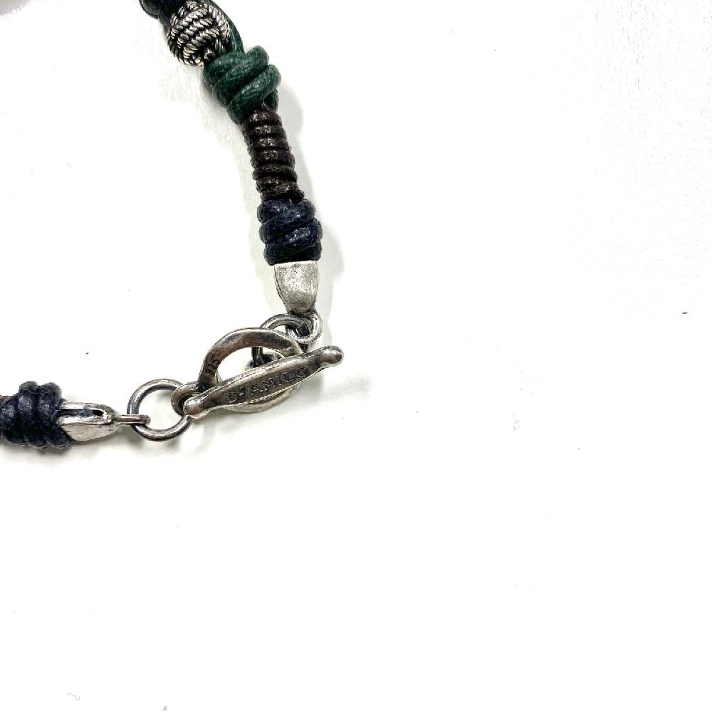 D'AMICO Bracciale Cotone Cerato + Palline Nodi