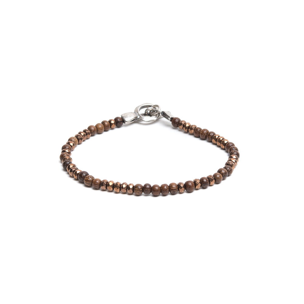 D'AMICO Bracciale Ematite + Legno