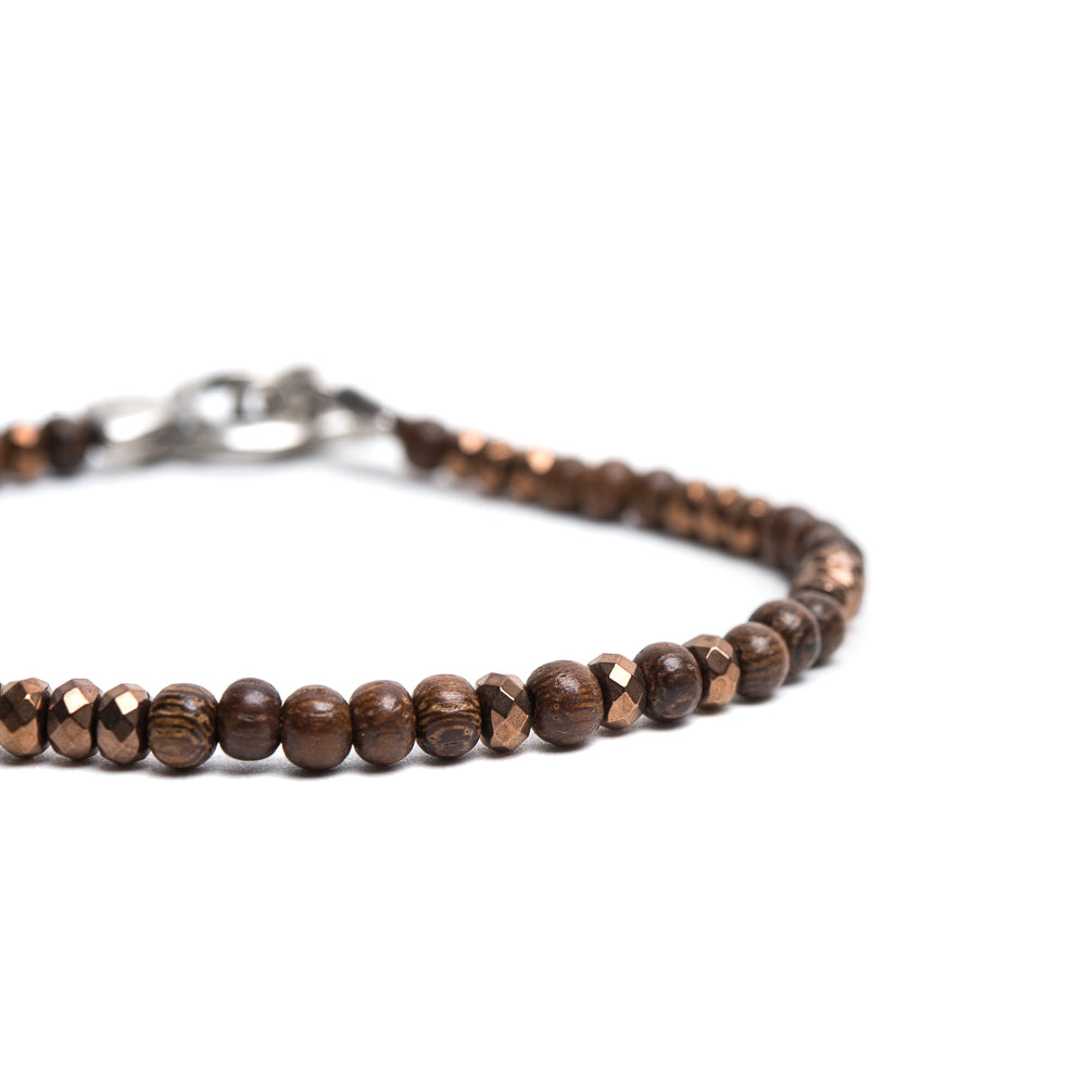 D'AMICO Bracciale Ematite + Legno