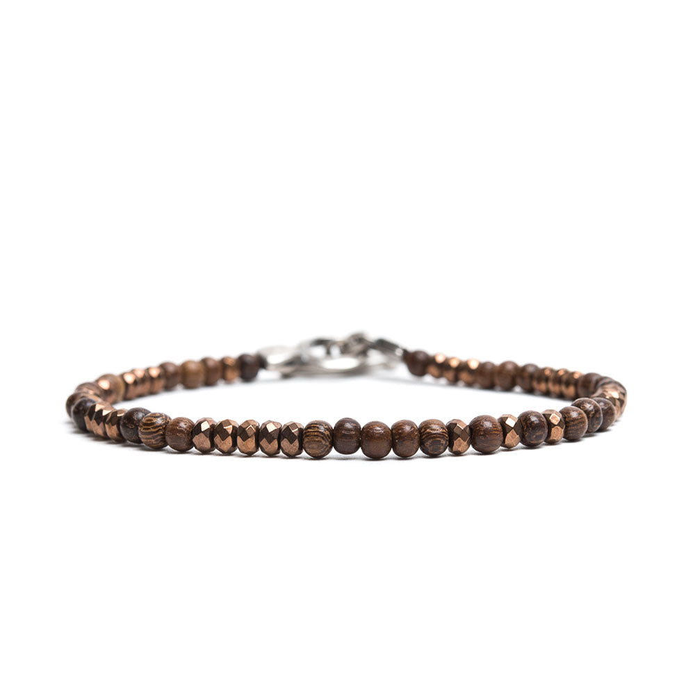 D'AMICO Bracciale Ematite + Legno