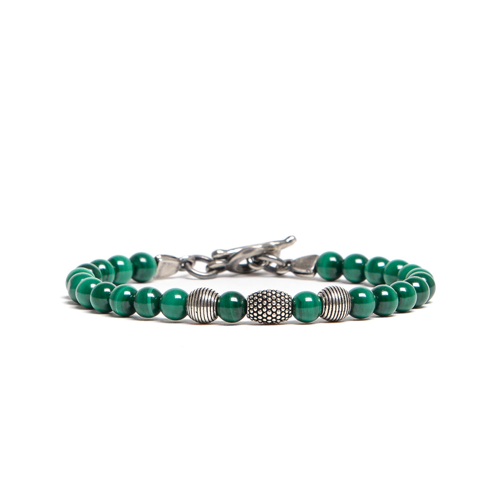 D'AMICO Bracciale Malachite e Argento