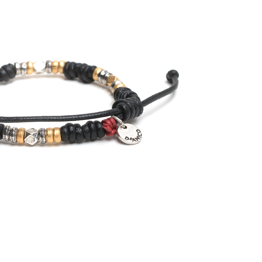 D'AMICO Bracciale Nodi + Rondelle + Pepite