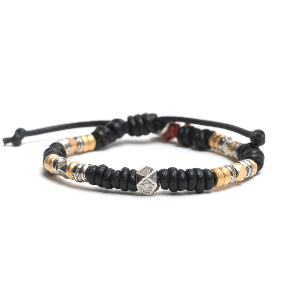 D'AMICO Bracciale Nodi + Rondelle + Pepite