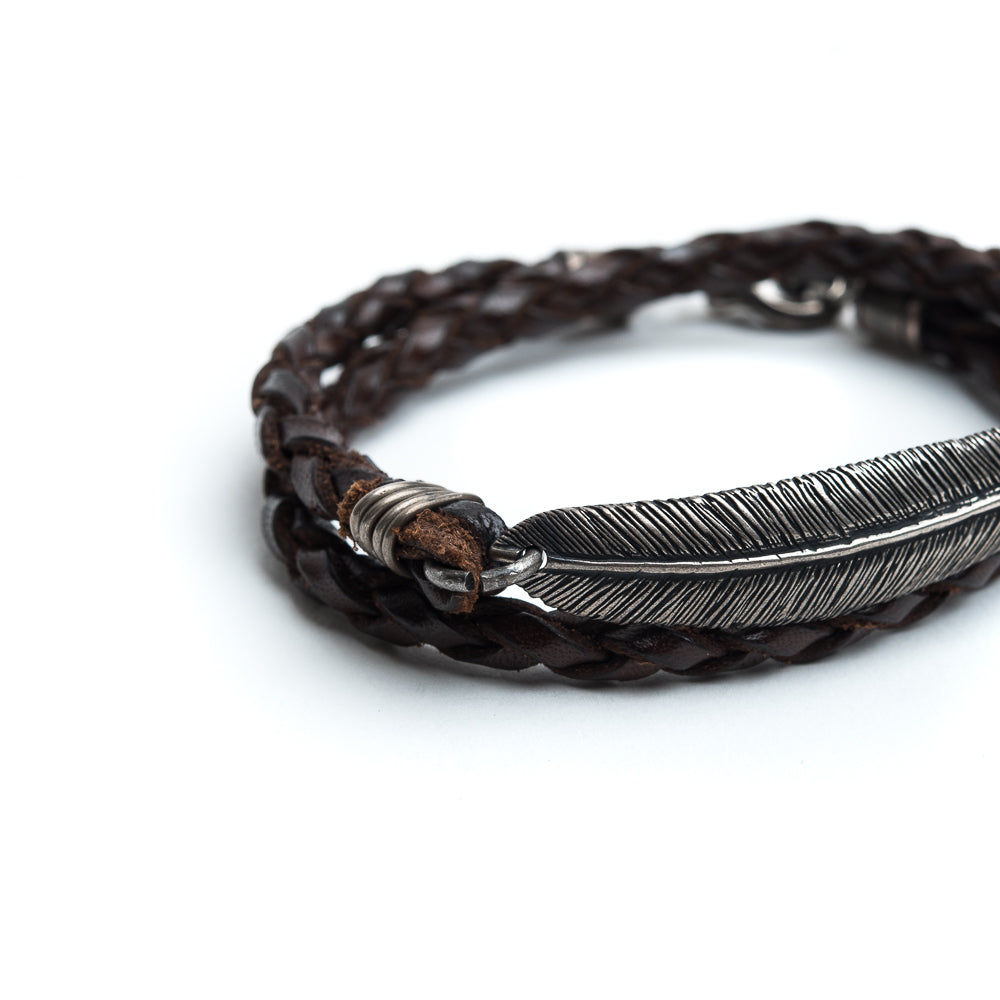 D'AMICO Bracciale Piuma + Cuoio Scooby T.Moro