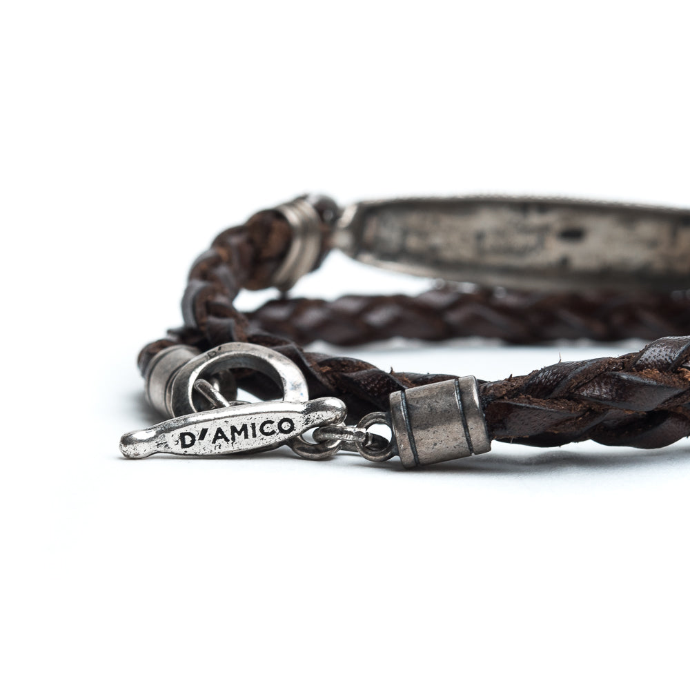 D'AMICO Bracciale Piuma + Cuoio Scooby T.Moro