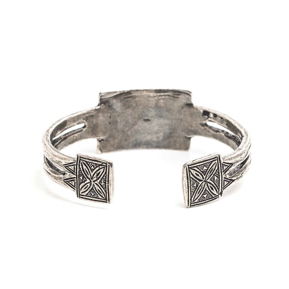 D'AMICO Bracciale Rigido Tuareg Piastra + Pallini