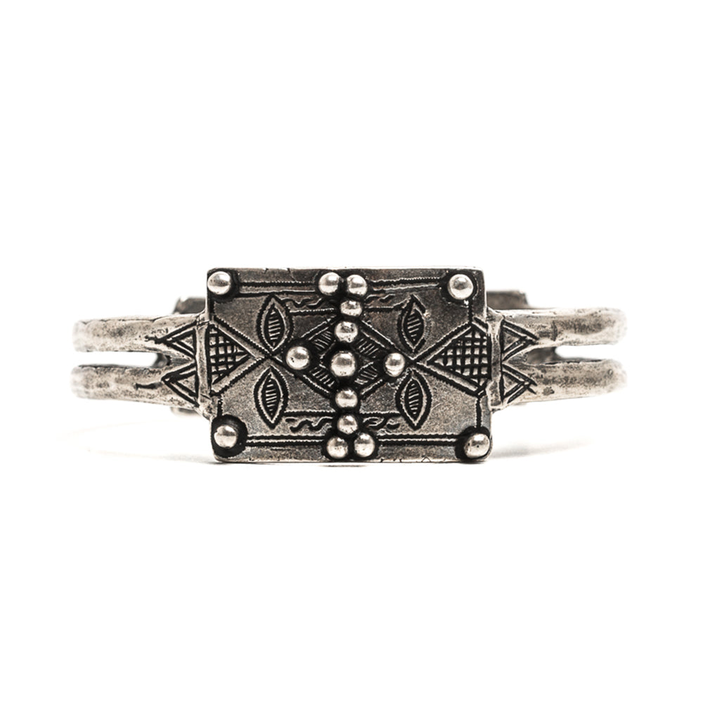 D'AMICO Bracciale Rigido Tuareg Piastra + Pallini