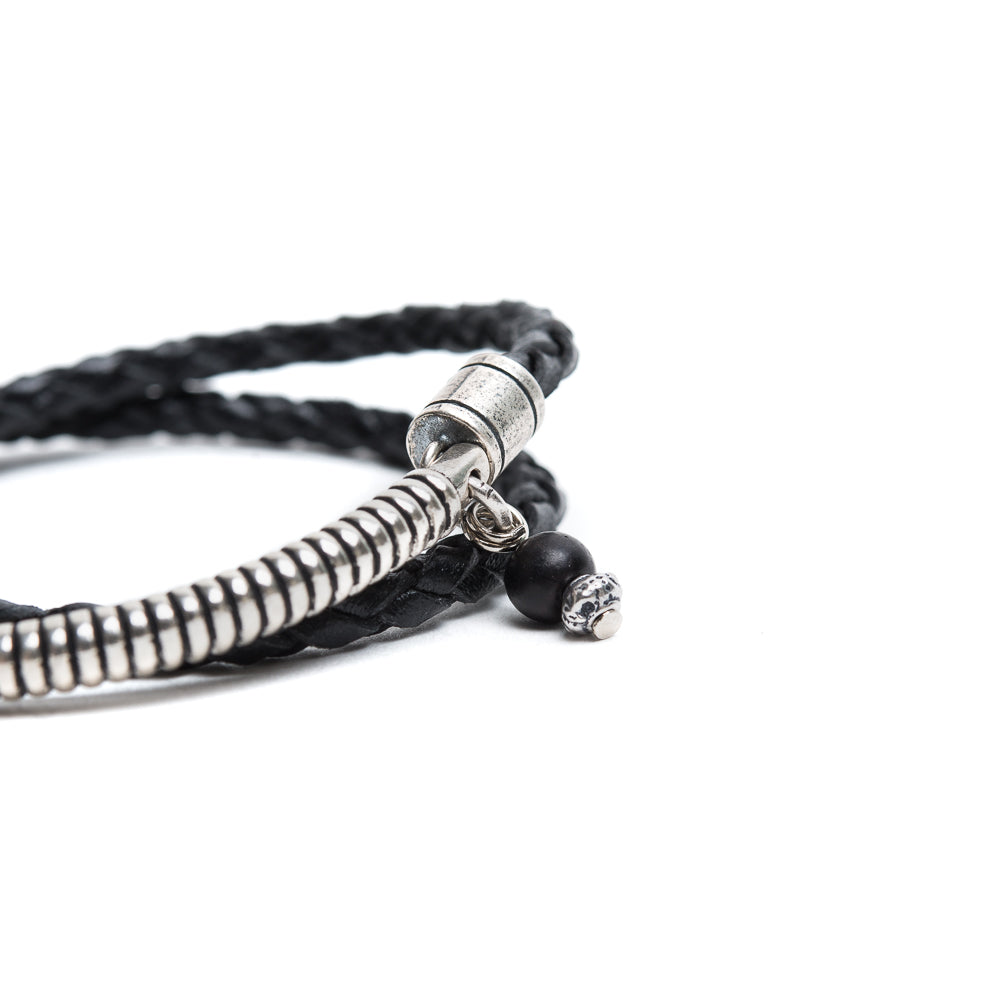 D'AMICO Bracciale Scooby Nero + Argento 925