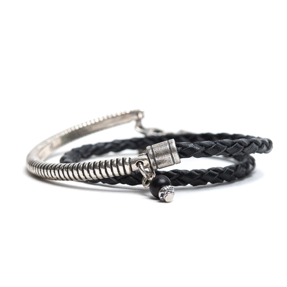 D'AMICO Bracciale Scooby Nero + Argento 925