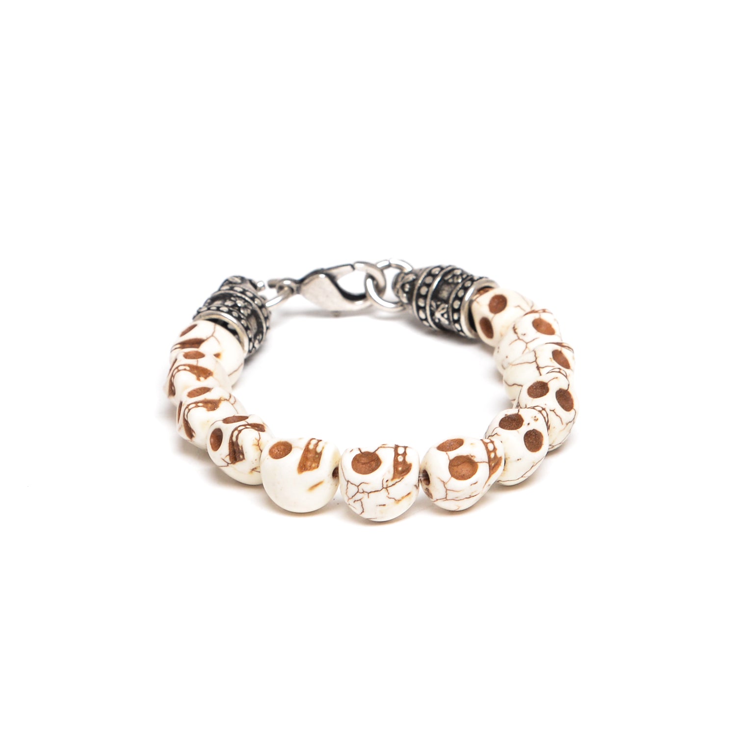 D'AMICO Bracciale Teschi Aulite Avorio