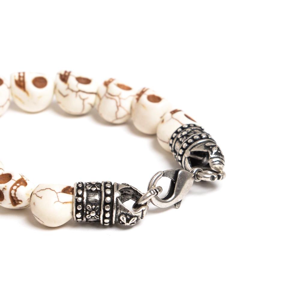 D'AMICO Bracciale Teschi Aulite Avorio