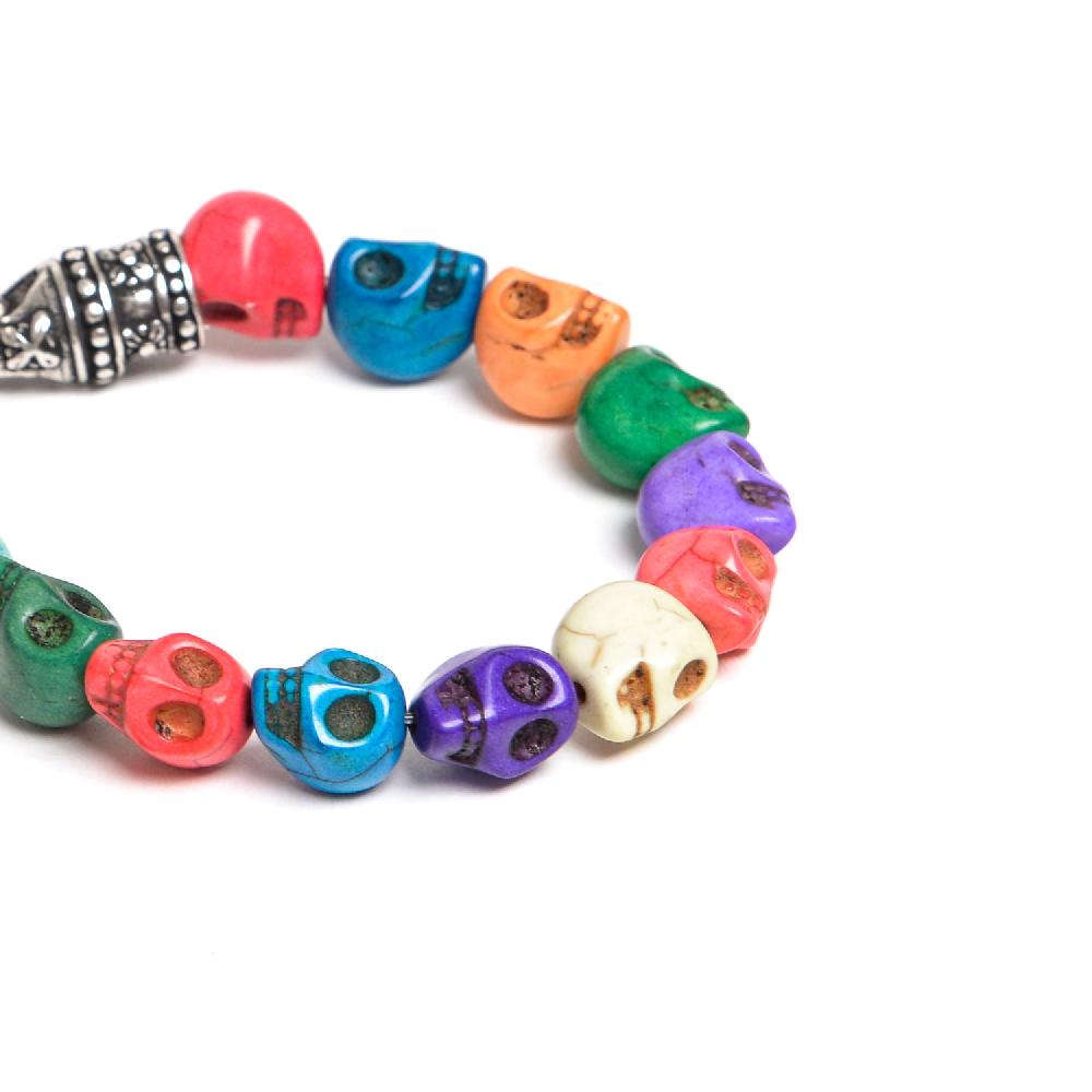 D'AMICO Bracciale Teschi Aulite Multicolor