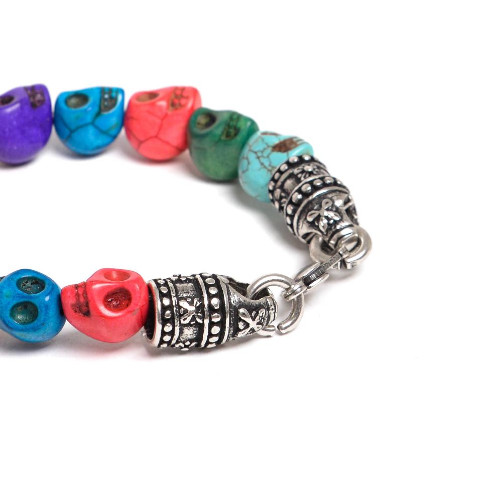 D'AMICO Bracciale Teschi Aulite Multicolor