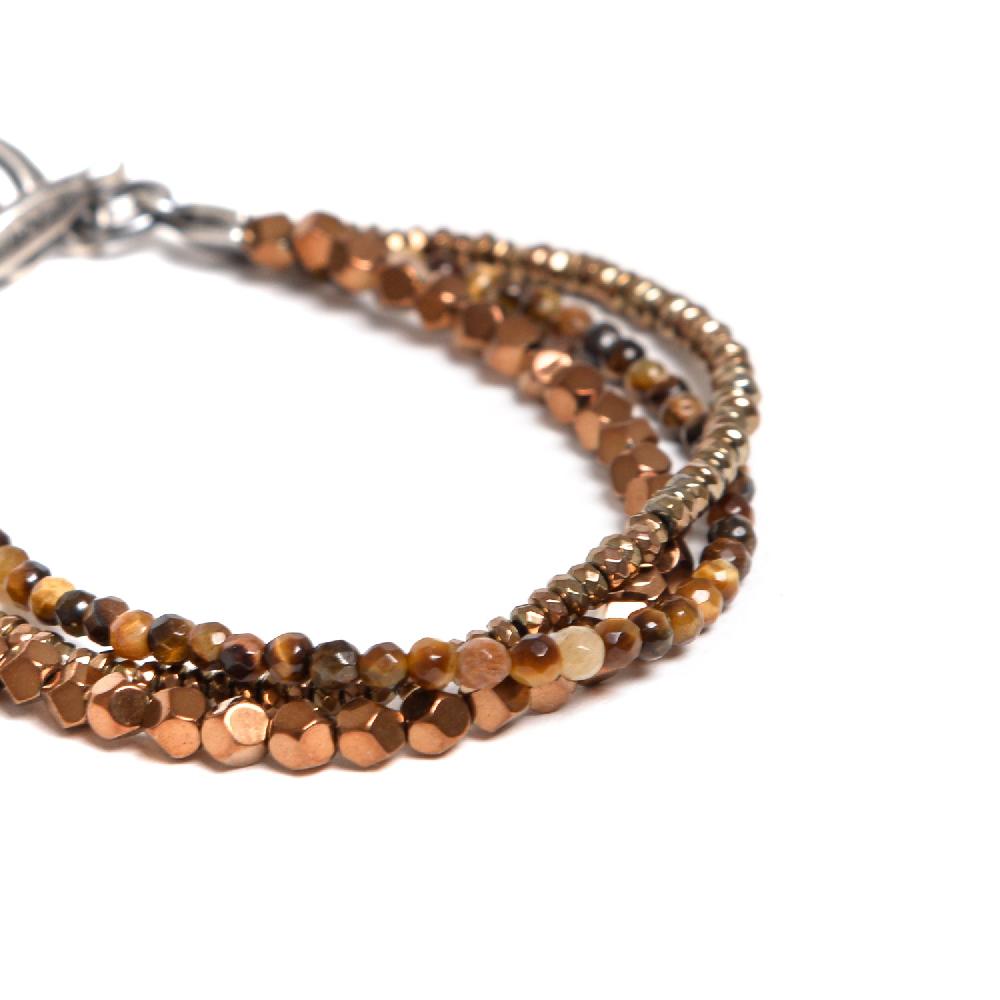 D'AMICO Bracciale Tris Fusion Brown