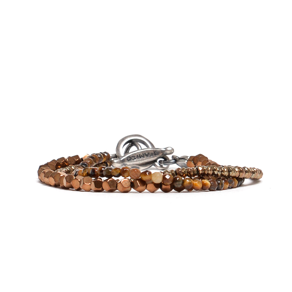 D'AMICO Bracciale Tris Fusion Brown