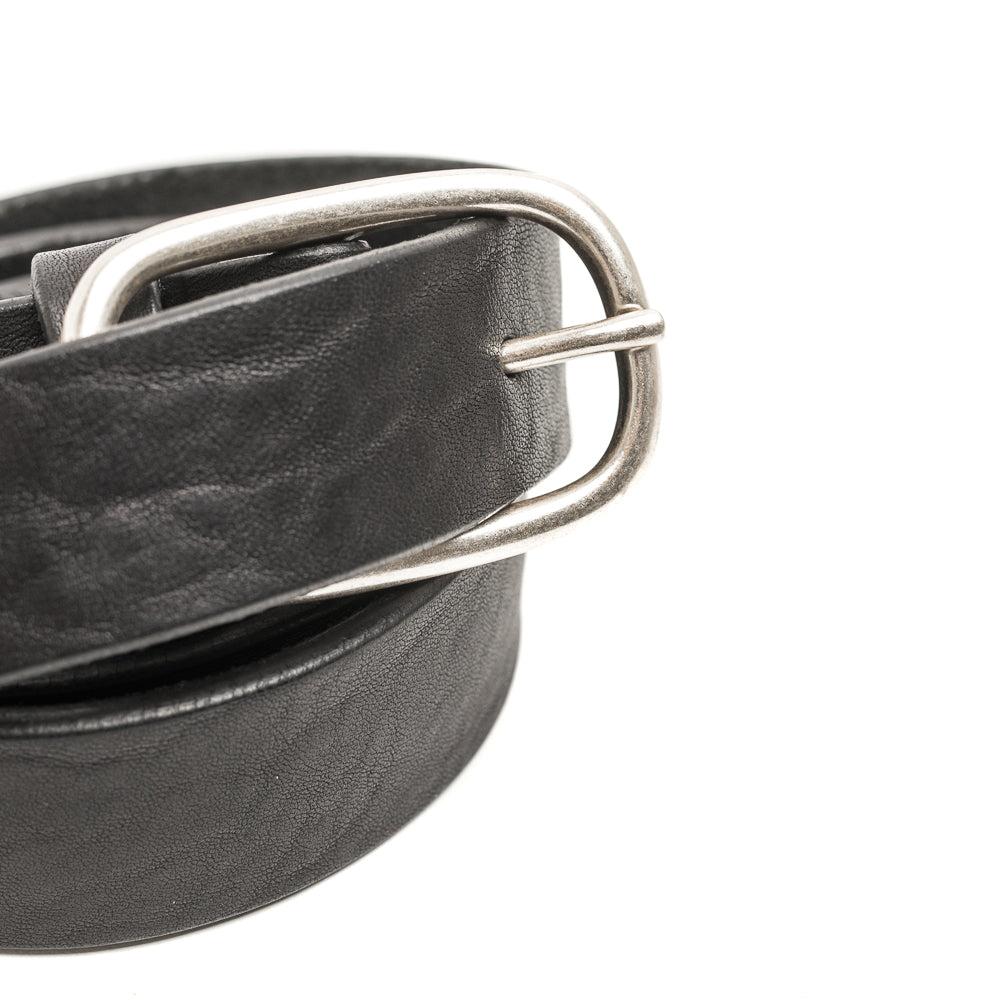 D'AMICO Cintura Cuoio Butter + Borchie Nero