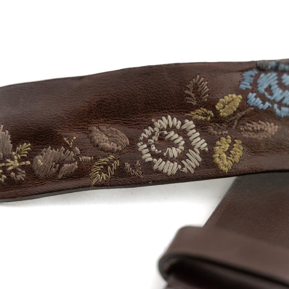 D'AMICO Cintura Cuoio David Ricamato