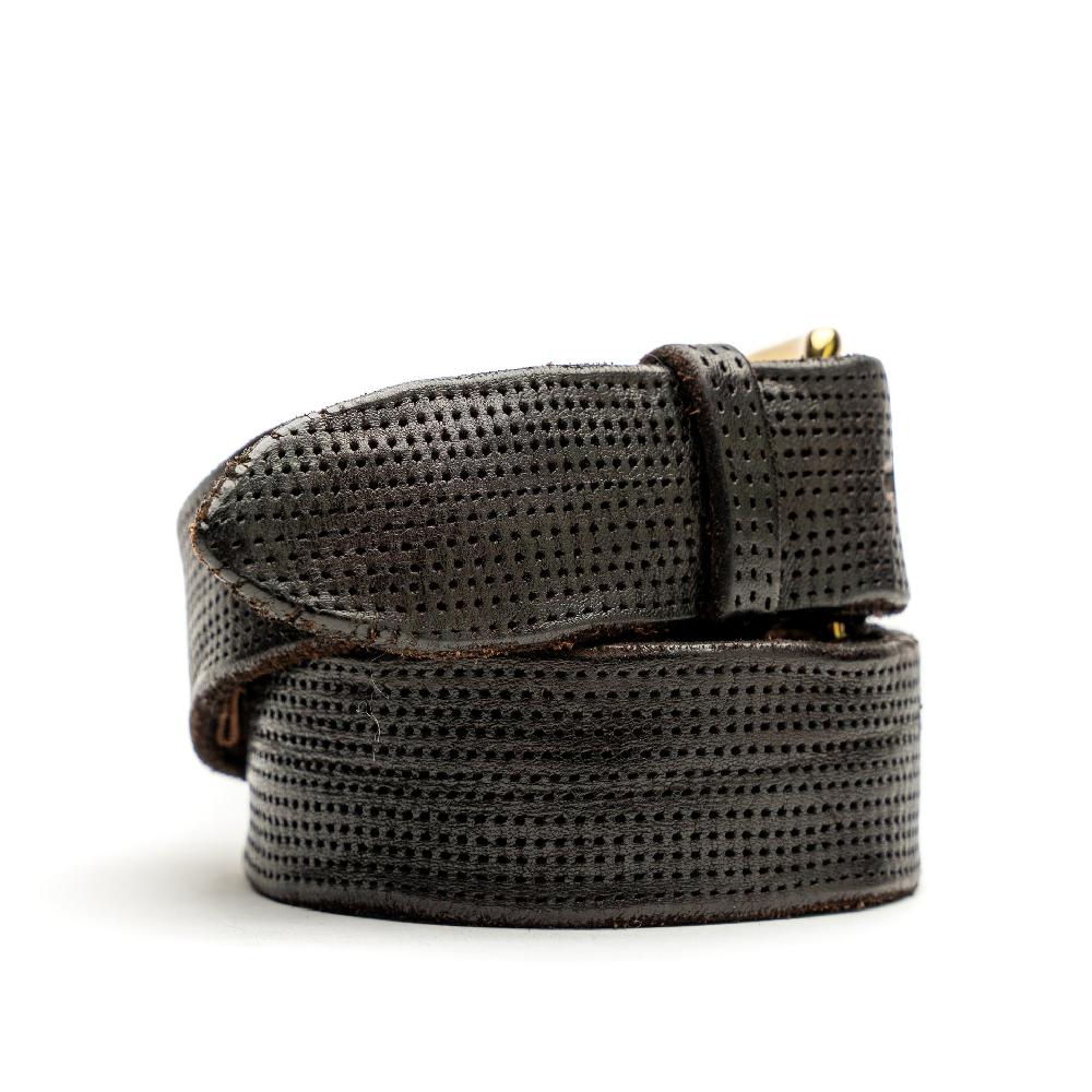 D'AMICO Cintura Cuoio Millefori Testa Moro