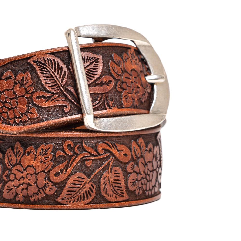 D'AMICO Cintura Cuoio Nevada Laser Floreale