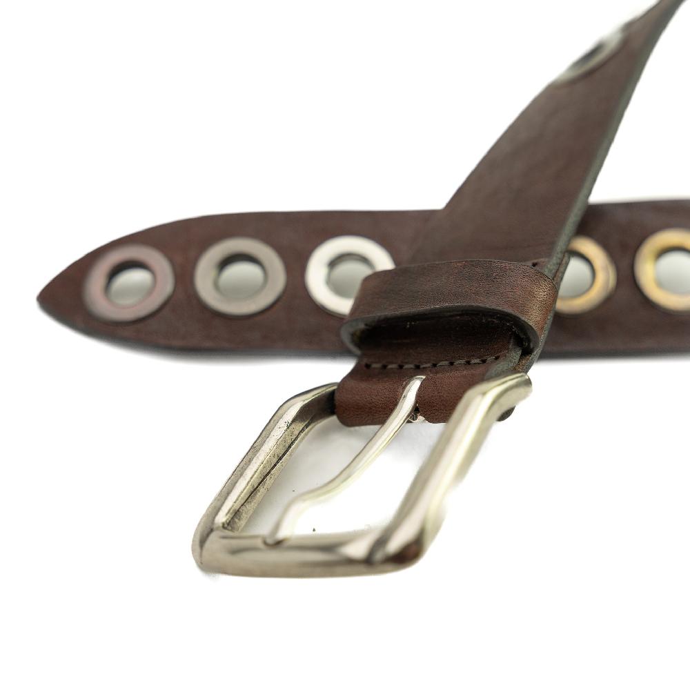 D'AMICO Cintura Cuoio Vintage + Borchie