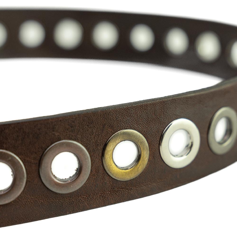 D'AMICO Cintura Cuoio Vintage + Borchie