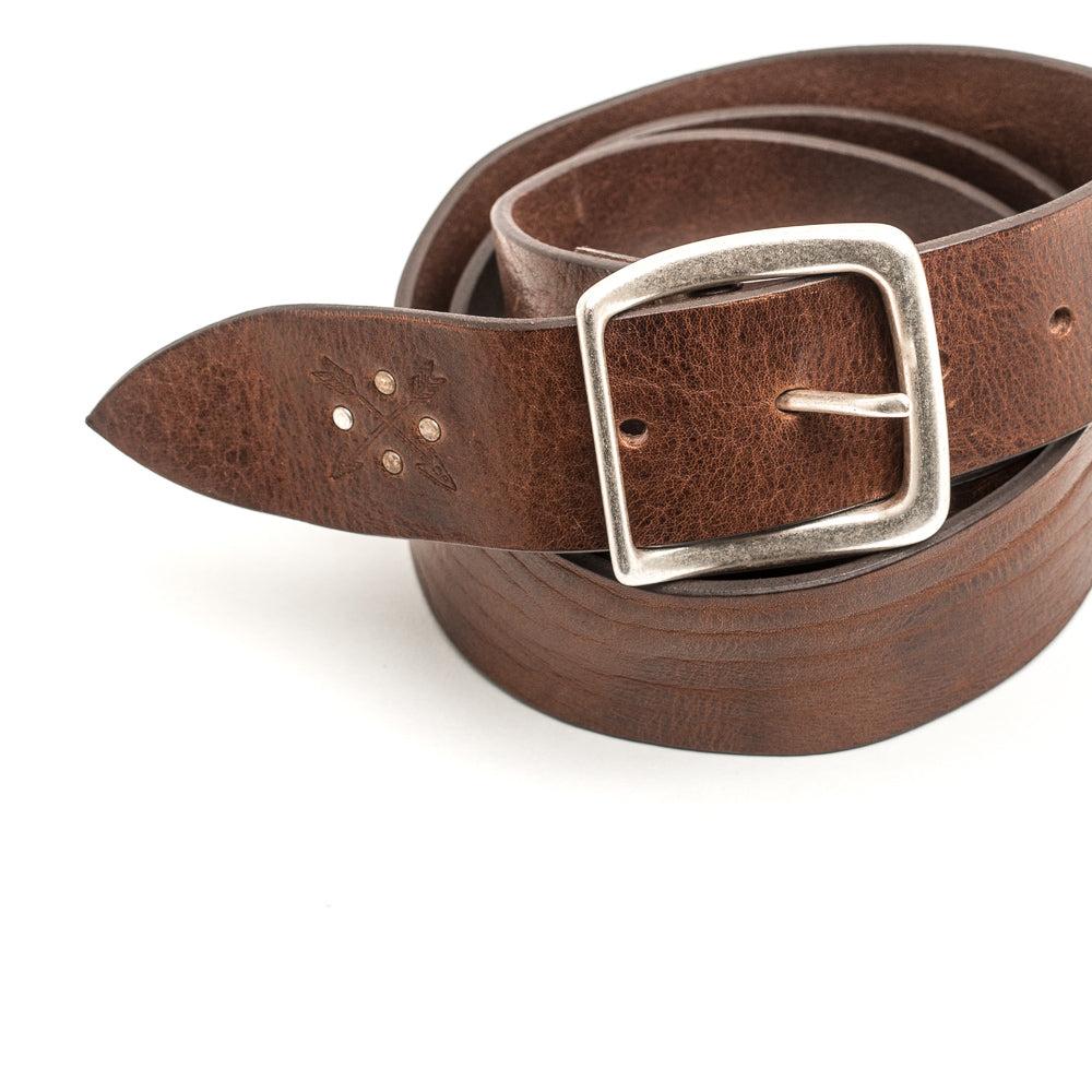 D'AMICO Cintura Cuoio Vintage Frecce + Borchie