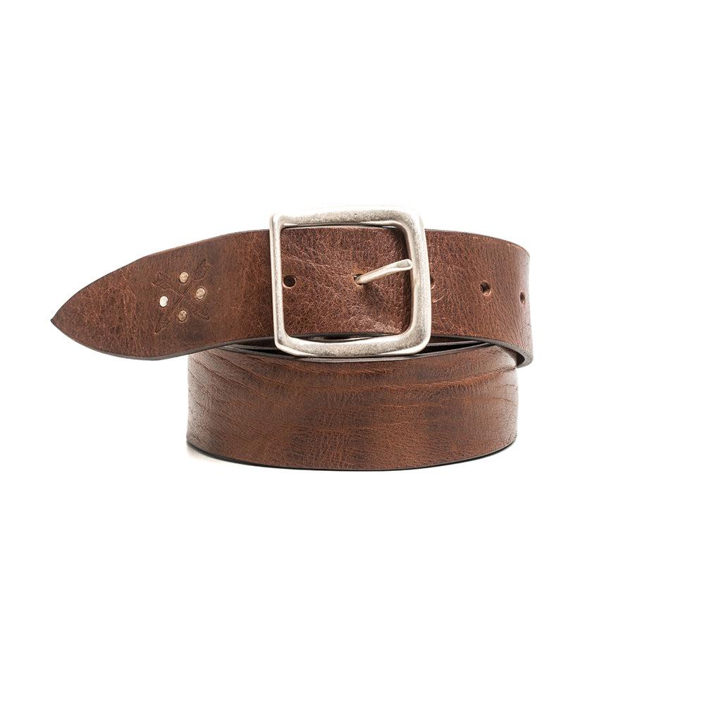 D'AMICO Cintura Cuoio Vintage Frecce + Borchie