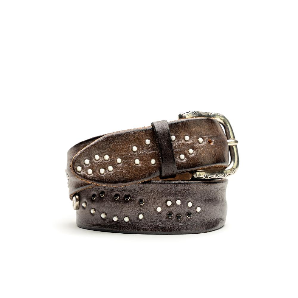 D'AMICO Cintura Cuoio Vintage Grigio Fango