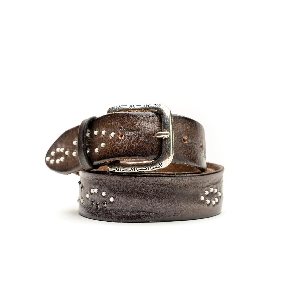 D'AMICO Cintura Cuoio Vintage Grigio Fango