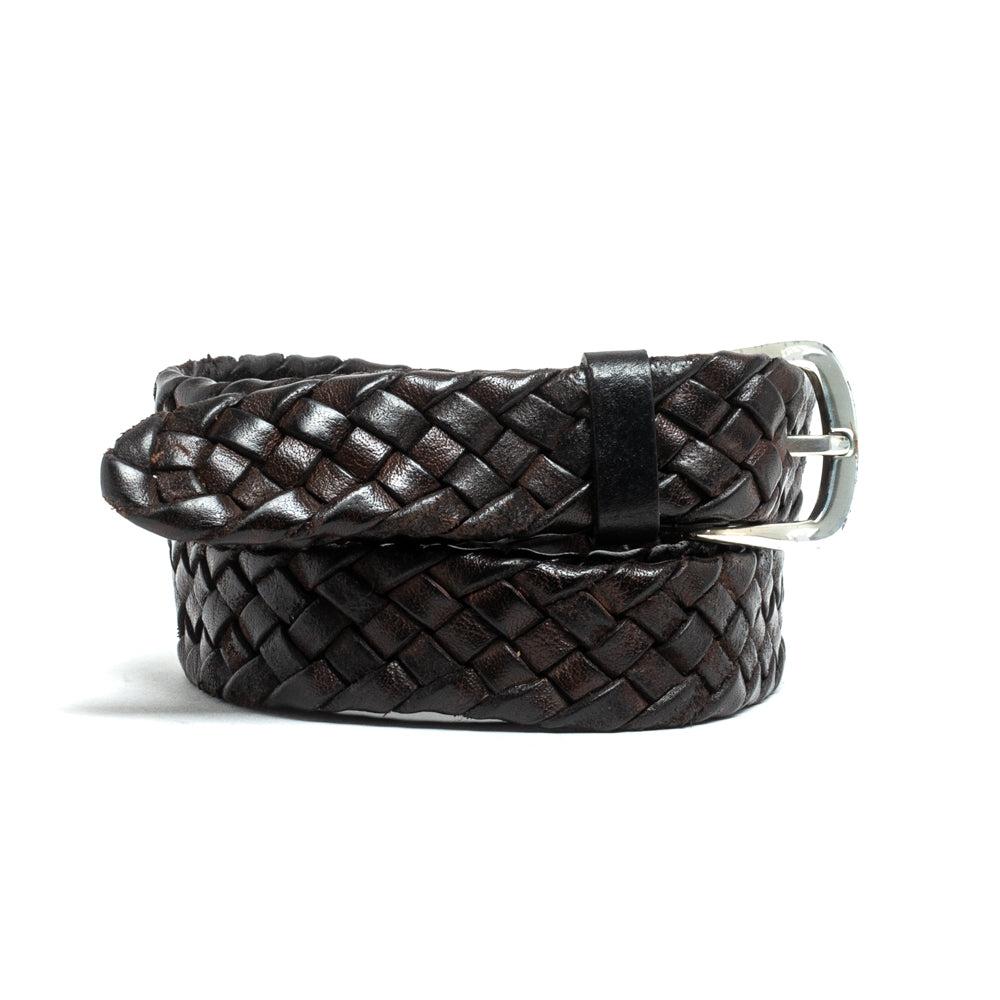 D'AMICO Cintura Intreccio Buffalo Soft Testa Moro