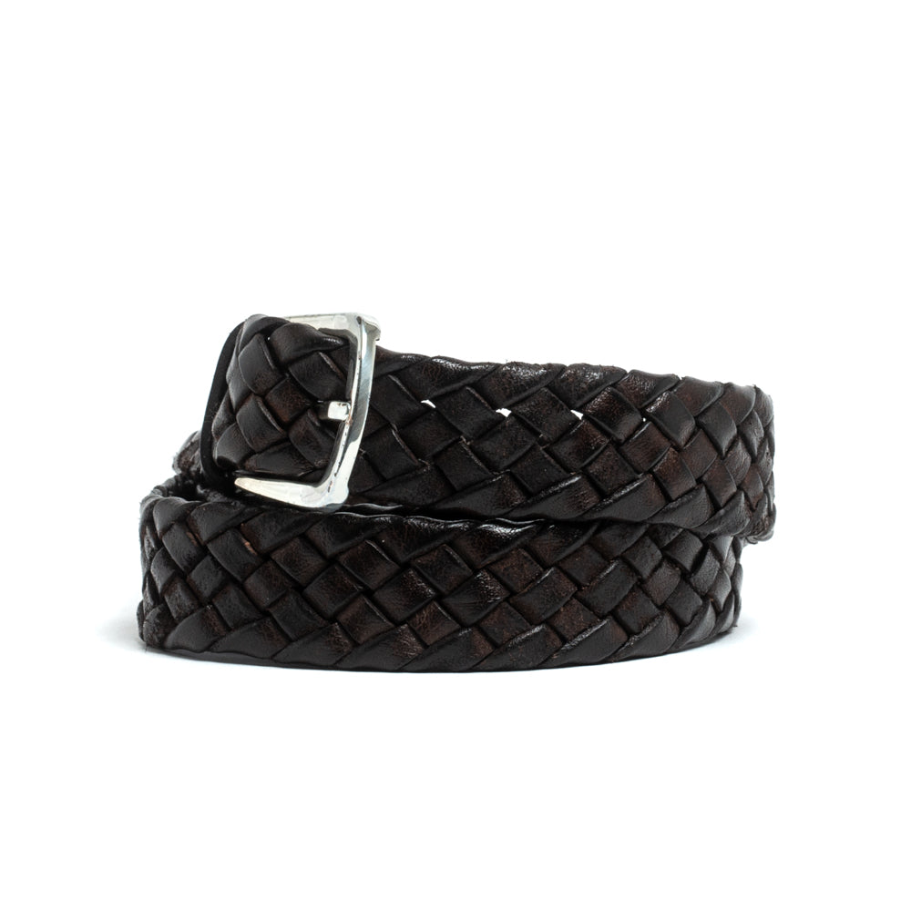 D'AMICO Cintura Intreccio Buffalo Soft Testa Moro