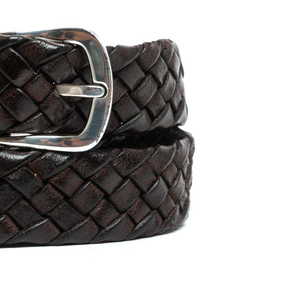 D'AMICO Cintura Intreccio Buffalo Soft Testa Moro