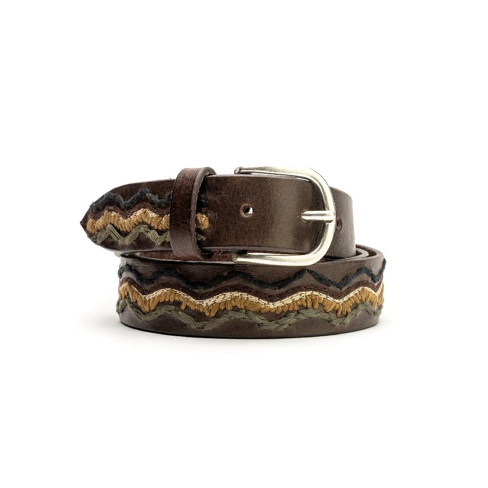 D'AMICO Cintura Ricamata Cuoio David