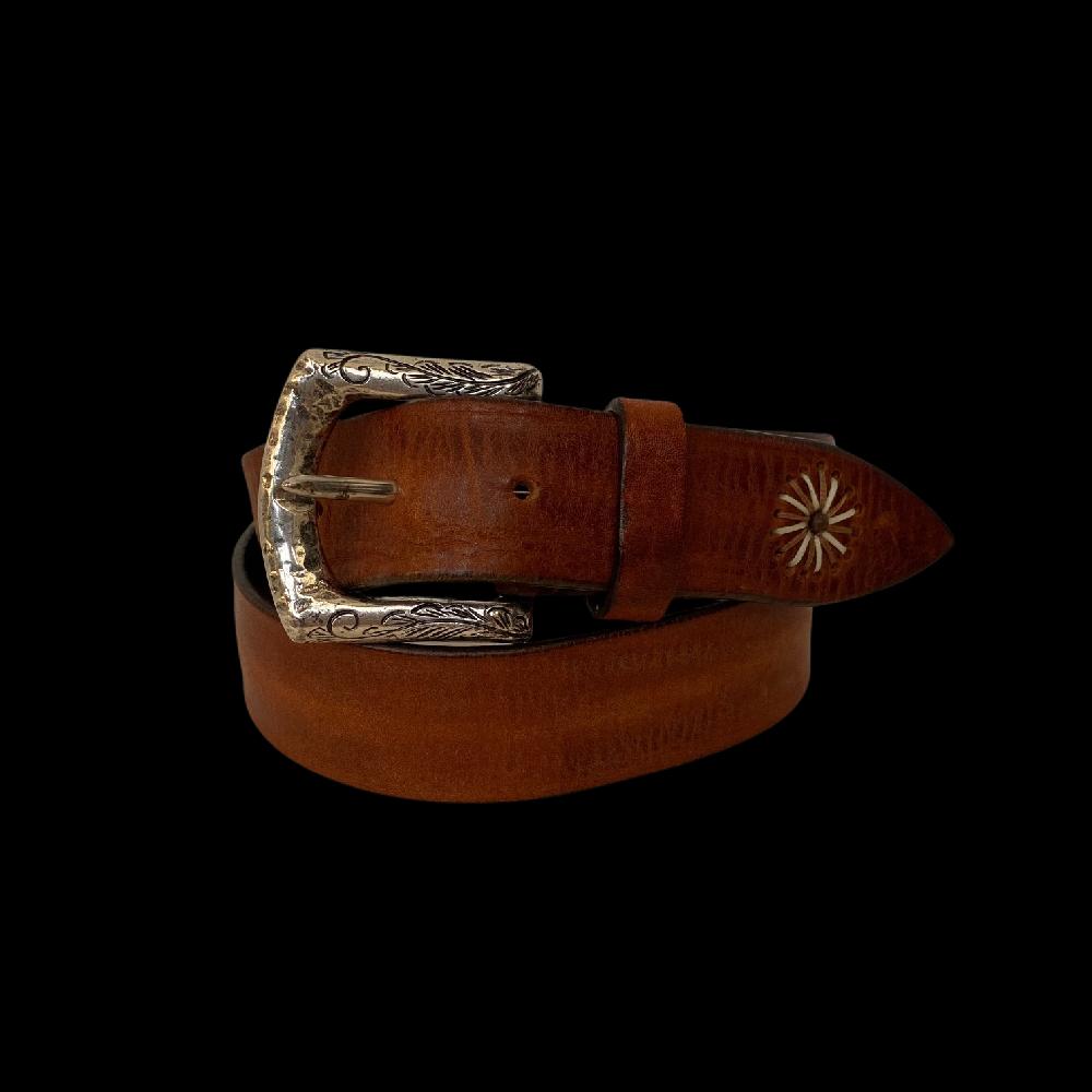 D'AMICO Cintura ULAY Cuoio Vintage + Punti a Mano