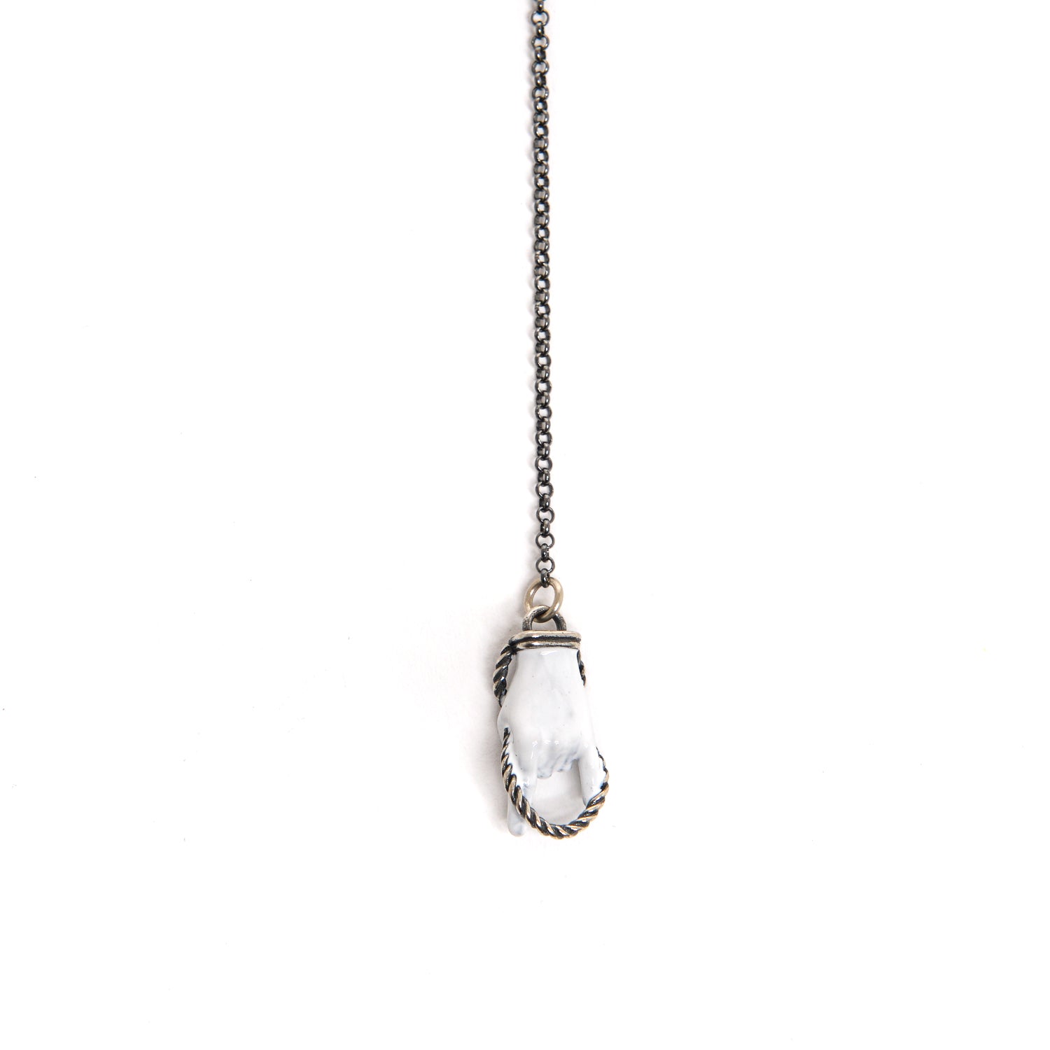 D'AMICO Collana Catenina Lunga Con "Horn" Laccato