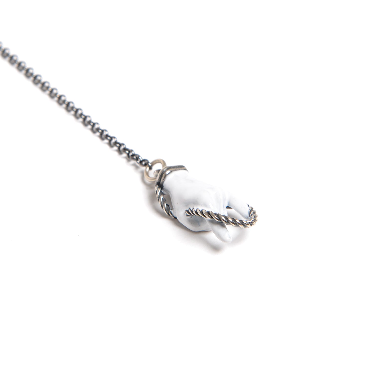 D'AMICO Collana Catenina Lunga Con "Horn" Laccato