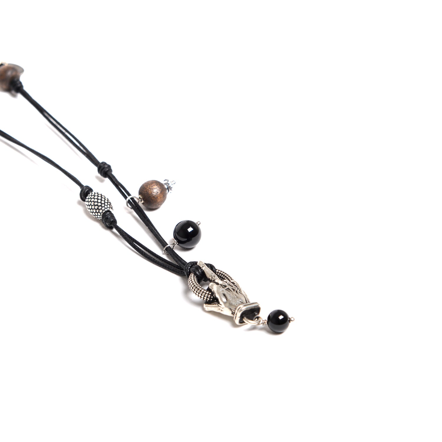 D'AMICO Collana Cordone Cerato Con "Fuck"