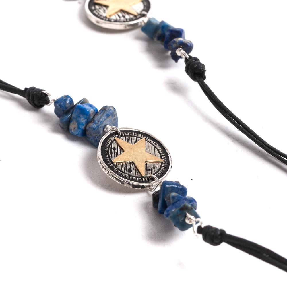 D'AMICO Collana Cordone Cerato + Stelline