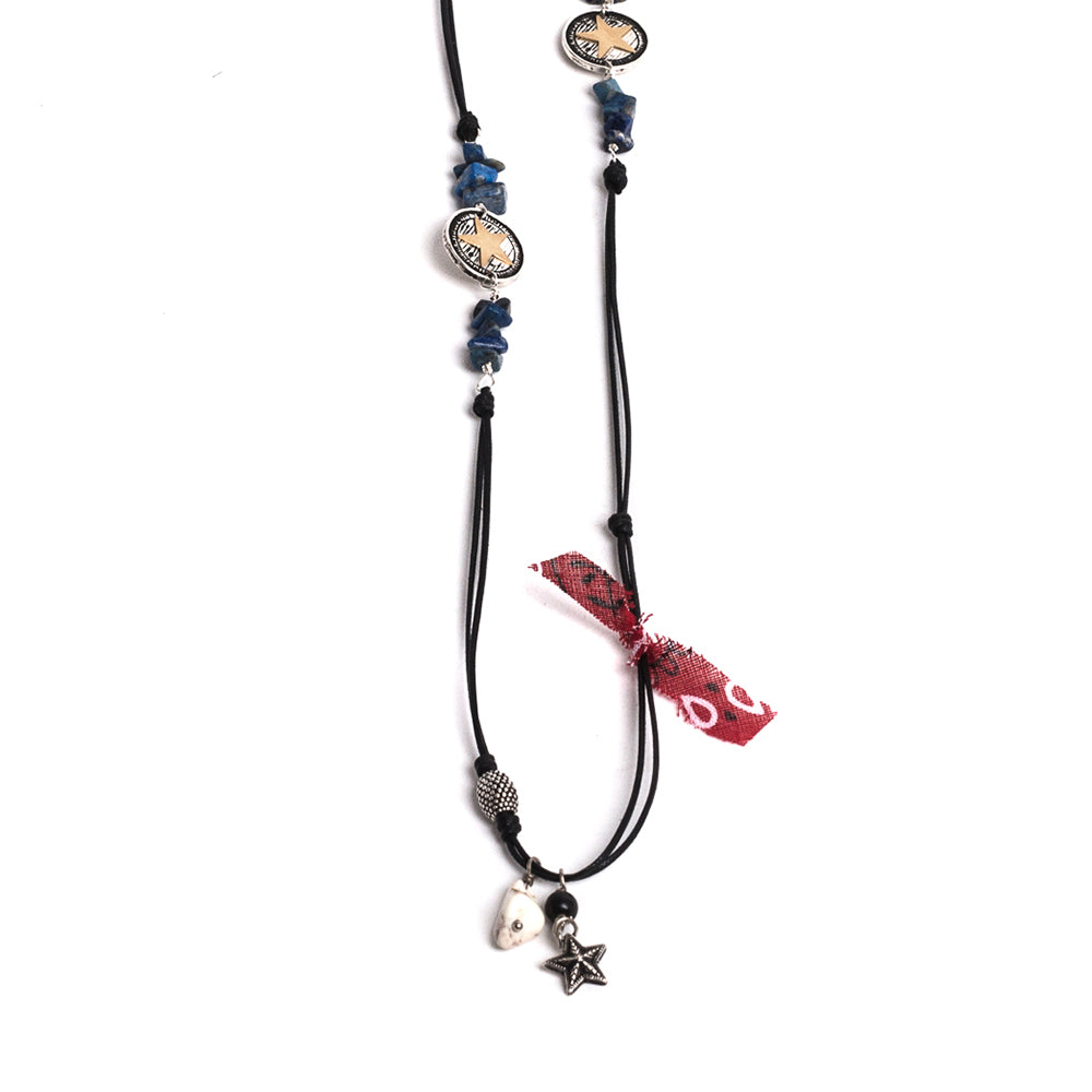 D'AMICO Collana Cordone Cerato + Stelline