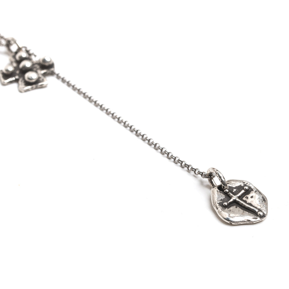 D'AMICO Collana Croce Medievale + Croce Tonda