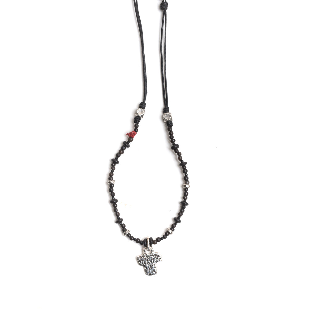 D'AMICO Collana Filo + Corno + Croce Latina