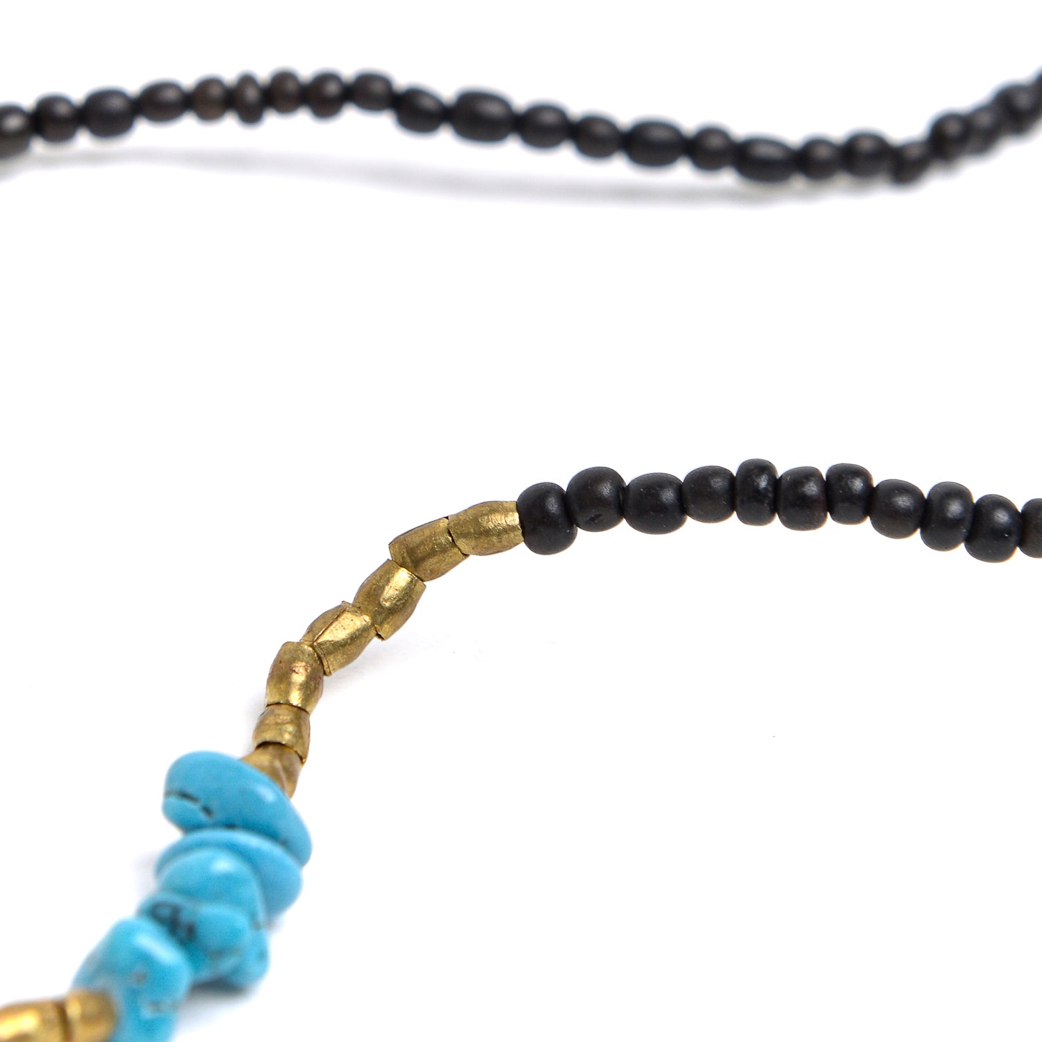 D'AMICO Collana Perline Corno + Piuma