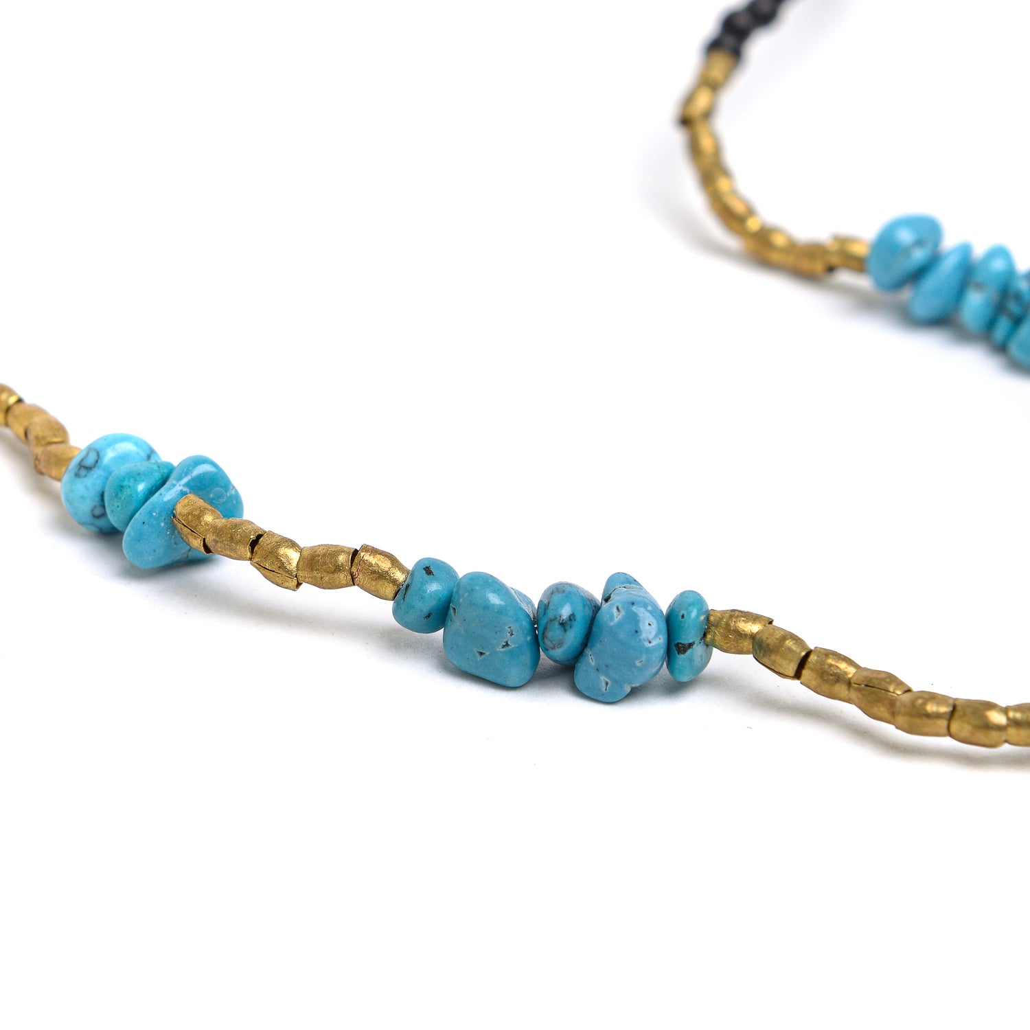 D'AMICO Collana Perline Corno + Piuma